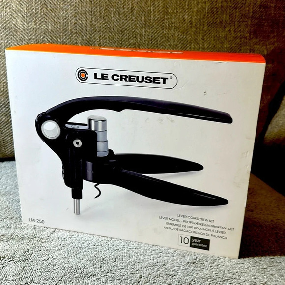 NWT LE CREUSET LEVER CORKSCREW SET w/ FOIL CUTTER SERIES LM-250 - Picture 1 of 8